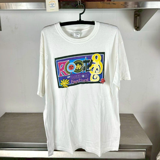 Vintage 90s Roots of Detroit Festival Artwork Promo T-shirt