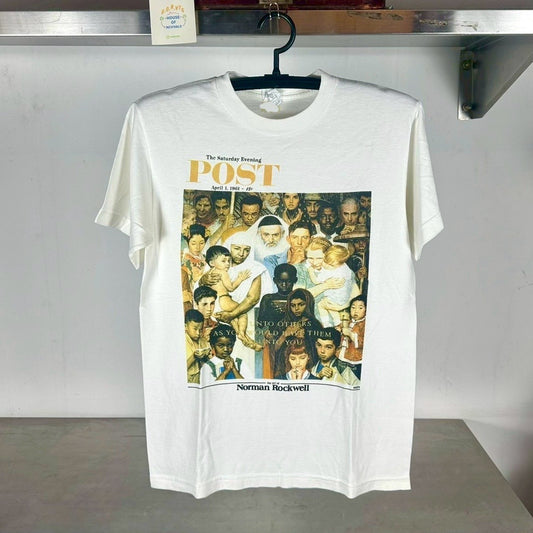 Vintage 2000s The Art of Norman Rockwell Newspaper Medium T-shirt