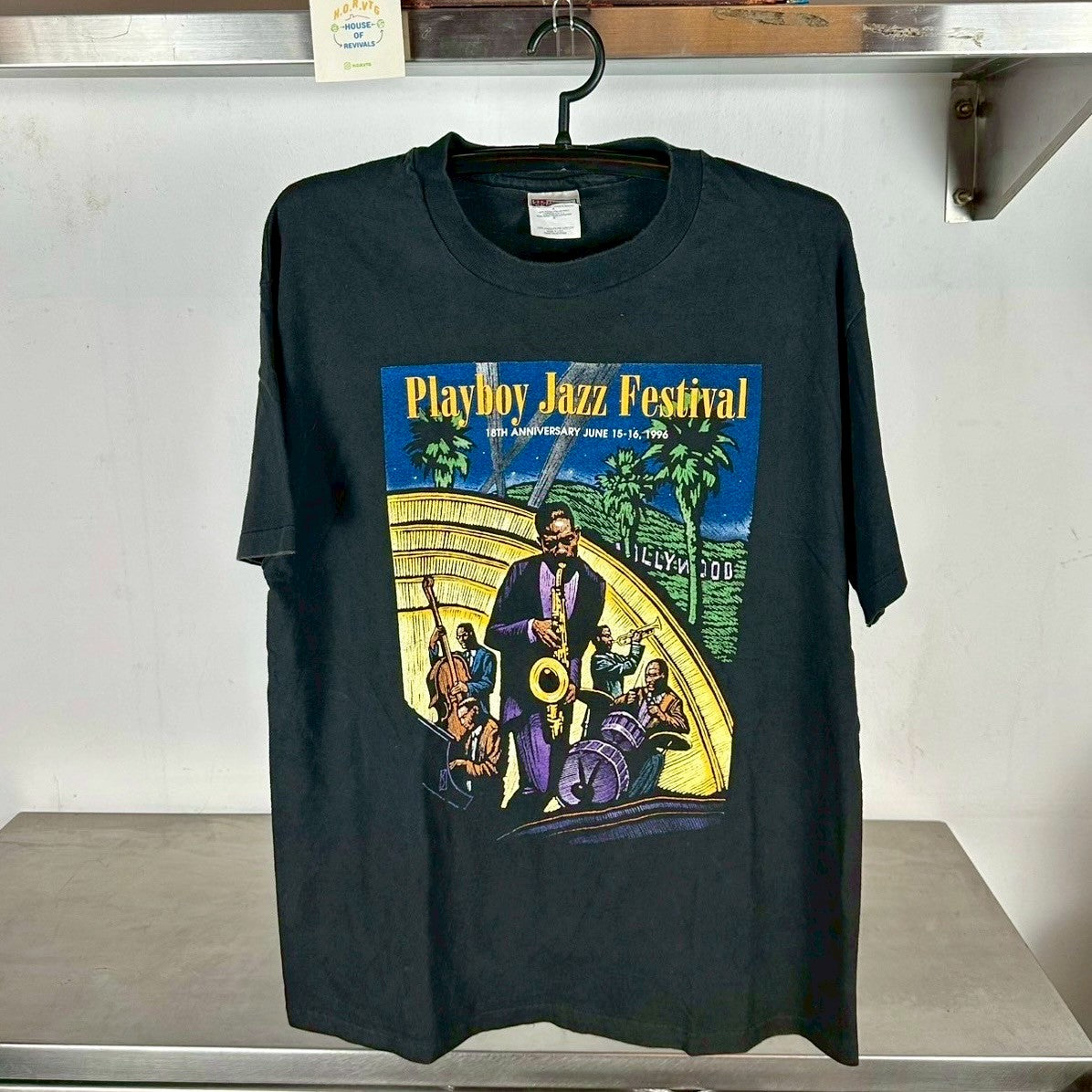 Vintage 1996 Playboy Jazz Music Festival Artwork Promo single stitch T-shirt