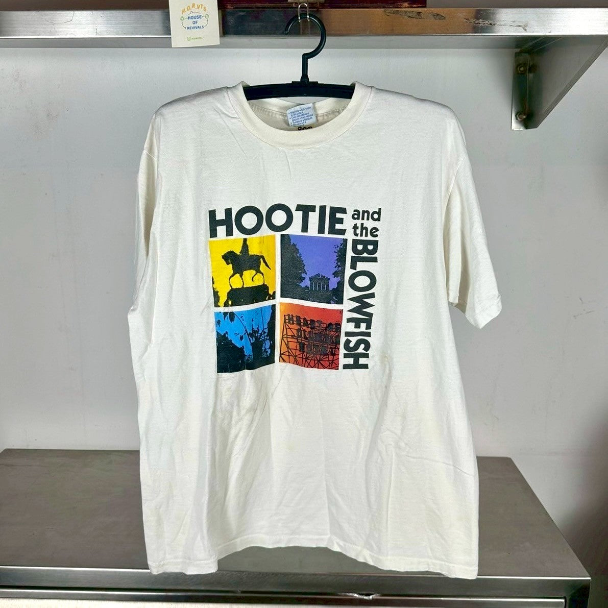 Vintage 90s Hootie and the Bowlfish Cracked Rear View Rock Band XL Single Stitch T-Shirt