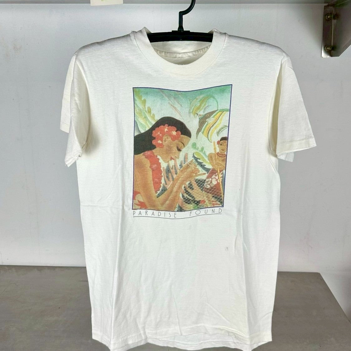 Vintage 90s Paradise Found Hawaiian Fine Art Medium Single Stitch T-Shirt