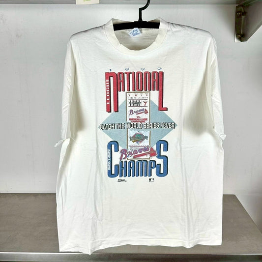Vintage 1992 Atlanta Braves Champs MLB Catch the World Series Fever T-shirt