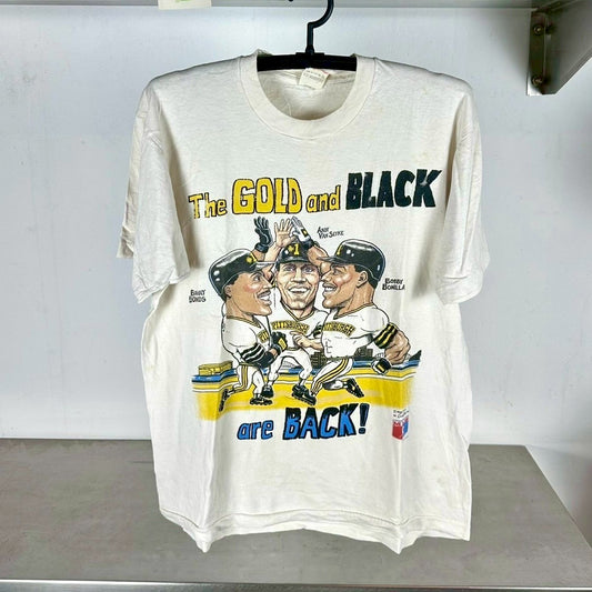 Vintage 1988 Pittsburgh Pirates The Gold and Black are Back! MLB Caricature T-shirt