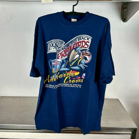 Vintage 1998 Adelaide Crows Back to Back Premiers AFL T-shirt