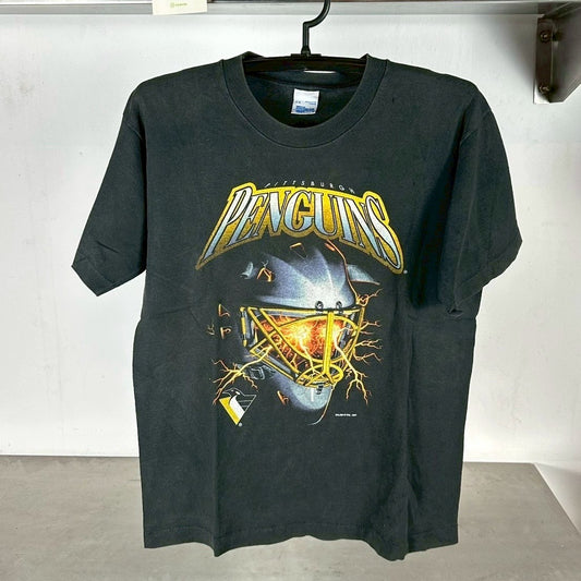Vintage 1994 Pittsburgh Penguins Lightning Helmet NHL T-shirt
