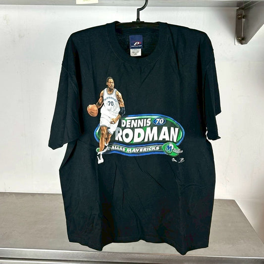 Vintage 2000 Dennis Rodman Dallas Mavericks NBA Pro Player T-shirt