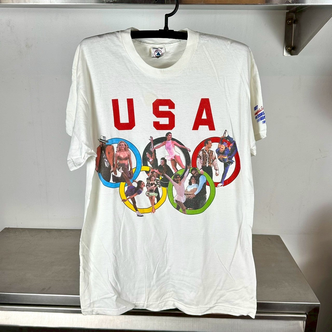 Vintage 1997 USA Olympics Tour of World Figure Skating Champions T-shirt