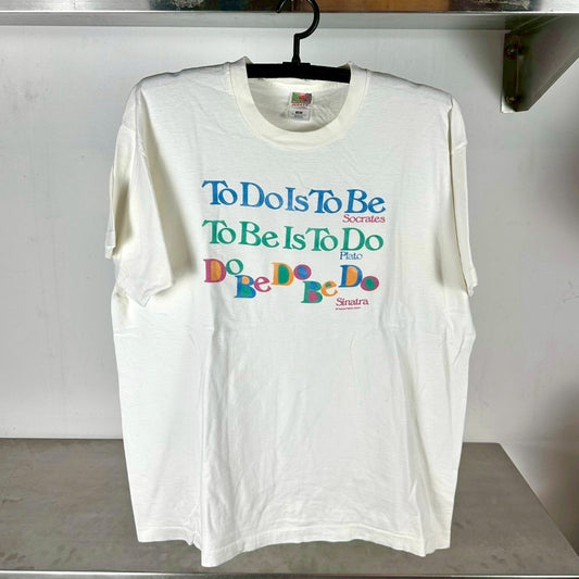 Vintage 90s Socrates Plato Frank Sinatra Humor T-shirt