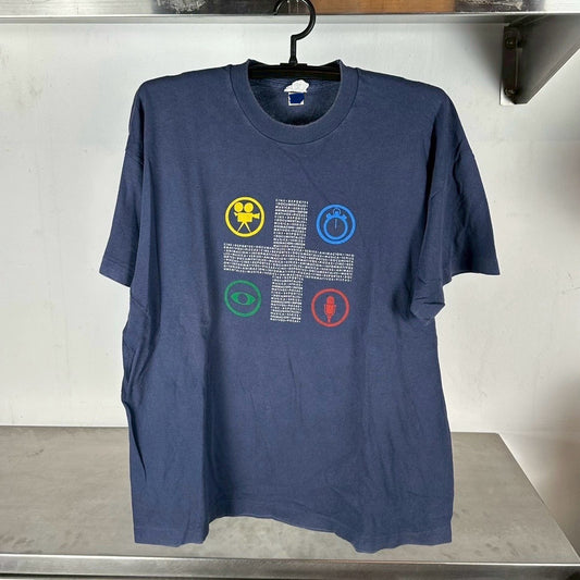 Vintage 90s Movies TV Media Typography Graphic T-shirt