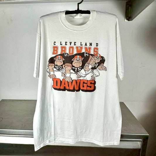 Vintage 90s Cleveland Browns Dawgs Graphic NFL T-shirt