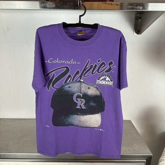 Vintage 1995 Colorado Rockies Baseball MLB Nutmeg T-shirt