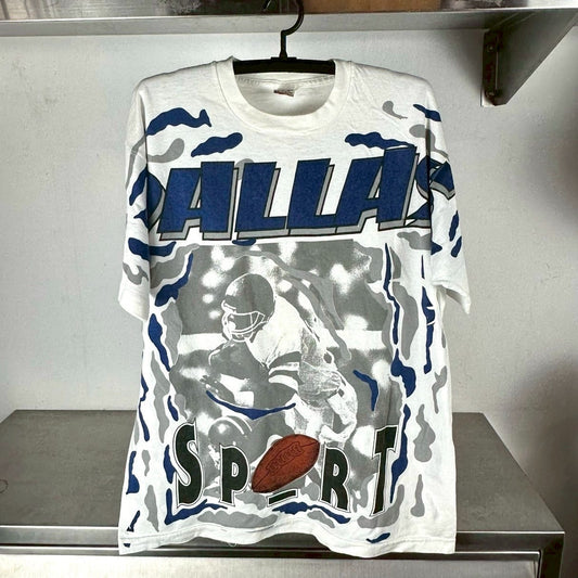 Vintage 90s Dallas Cowboys Football Sport AOP T-shirt
