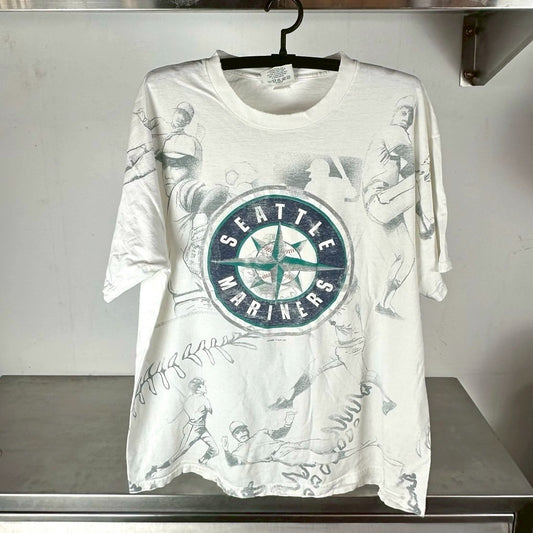 Vintage 1997 Seattle Mariners Baseball AOP MLB T-shirt