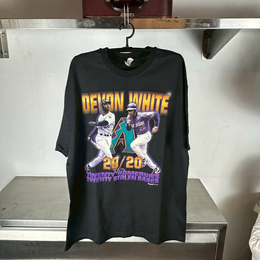 Vintage 1998 Devon White Arizona Diamondbacks 20/20 MLB T-shirt