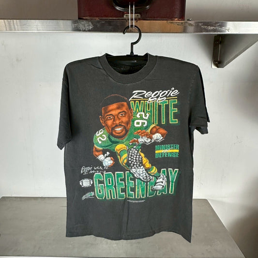 Vintage 90s Reggie White Green Bay Packers Caricature NFL T-shirt