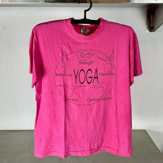 Vintage 90s Yoga Typography Graphic T-shirt