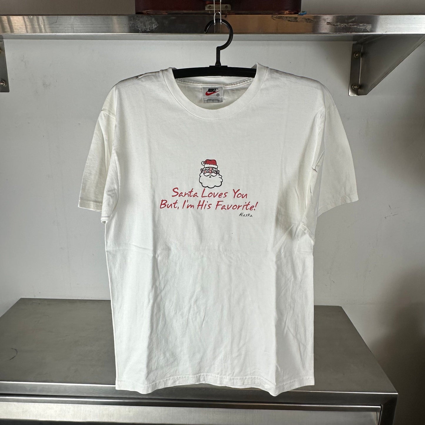 Vintage Nike 90s Santa Loves You But, I'm His Favorite! T-shirt