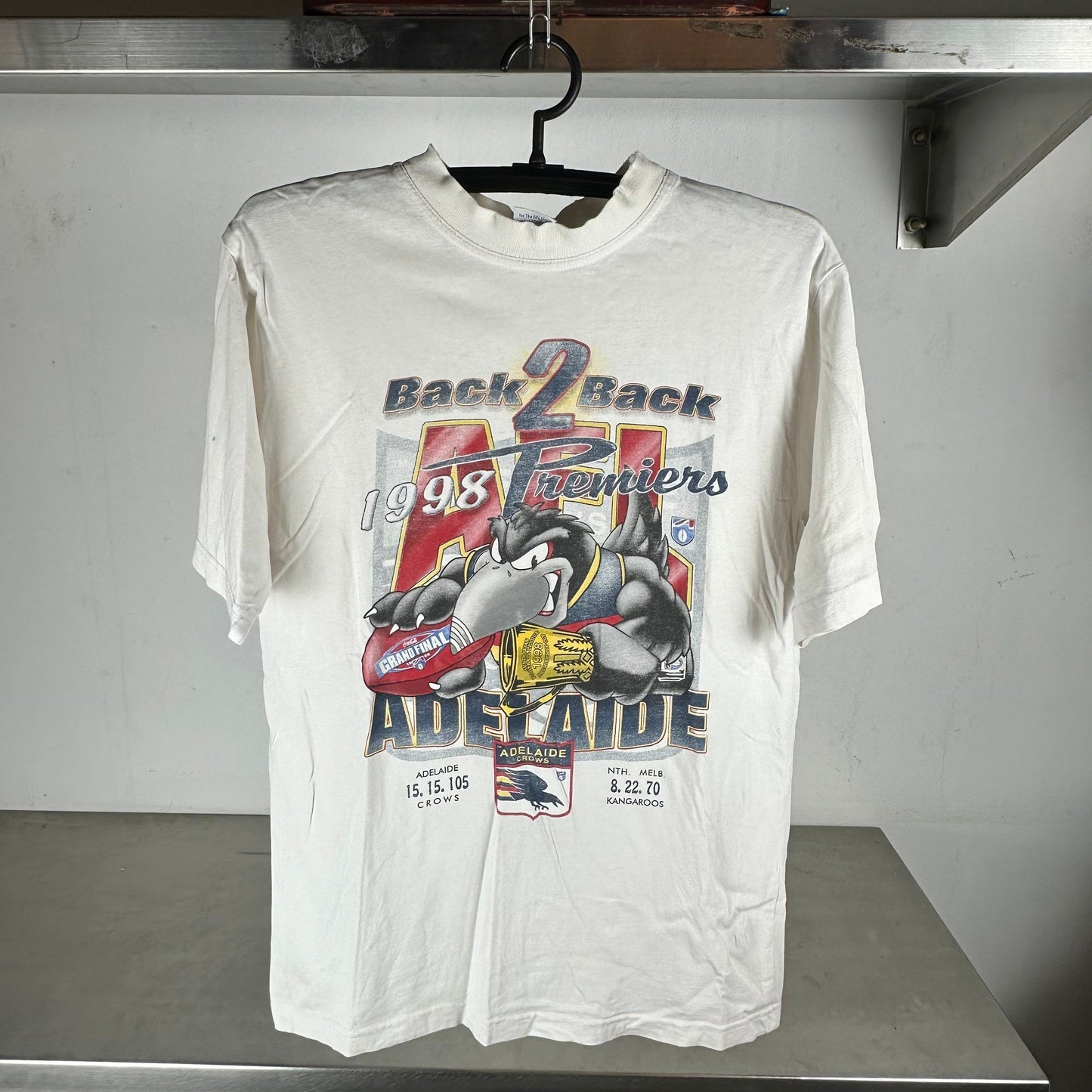 Vintage 1998 Adelaide Crows Premiers Grand Final AFL T-Shirt