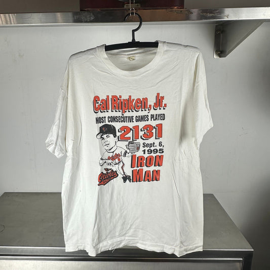 Vintage 1995 Cal Ripken Jr Orioles Iron Man MLB T-shirt