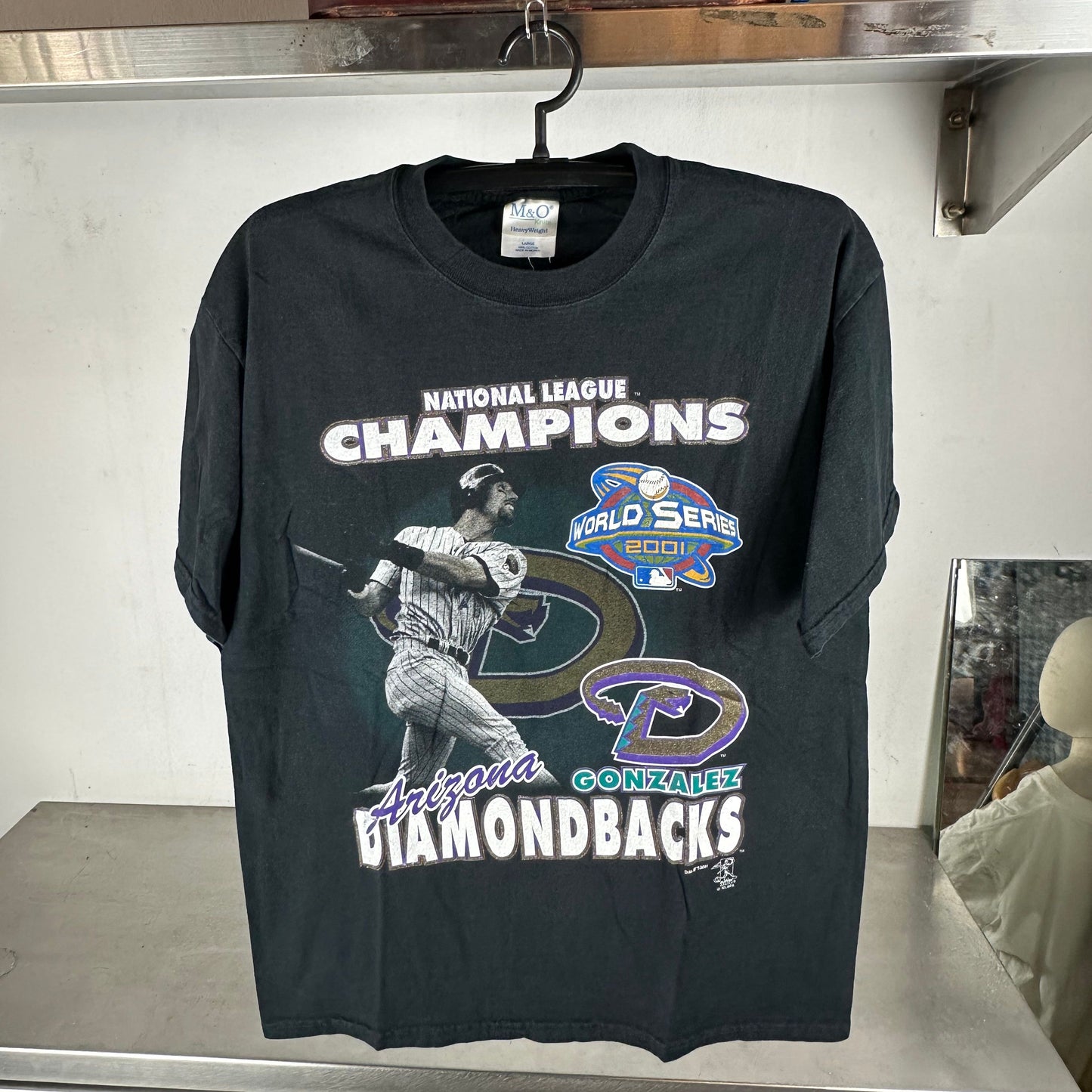 Vintage 2001 Luis Gonzalez Diamondbacks MLB Champions T-shirt
