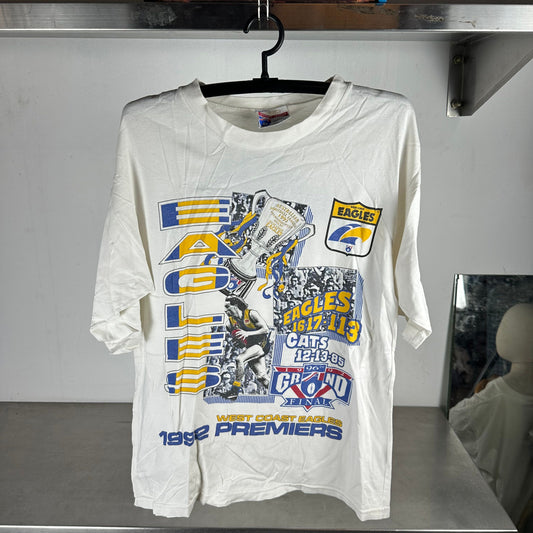 Vintage 1992 West Coast Eagles AFL Premiers Grand Final T-shirt