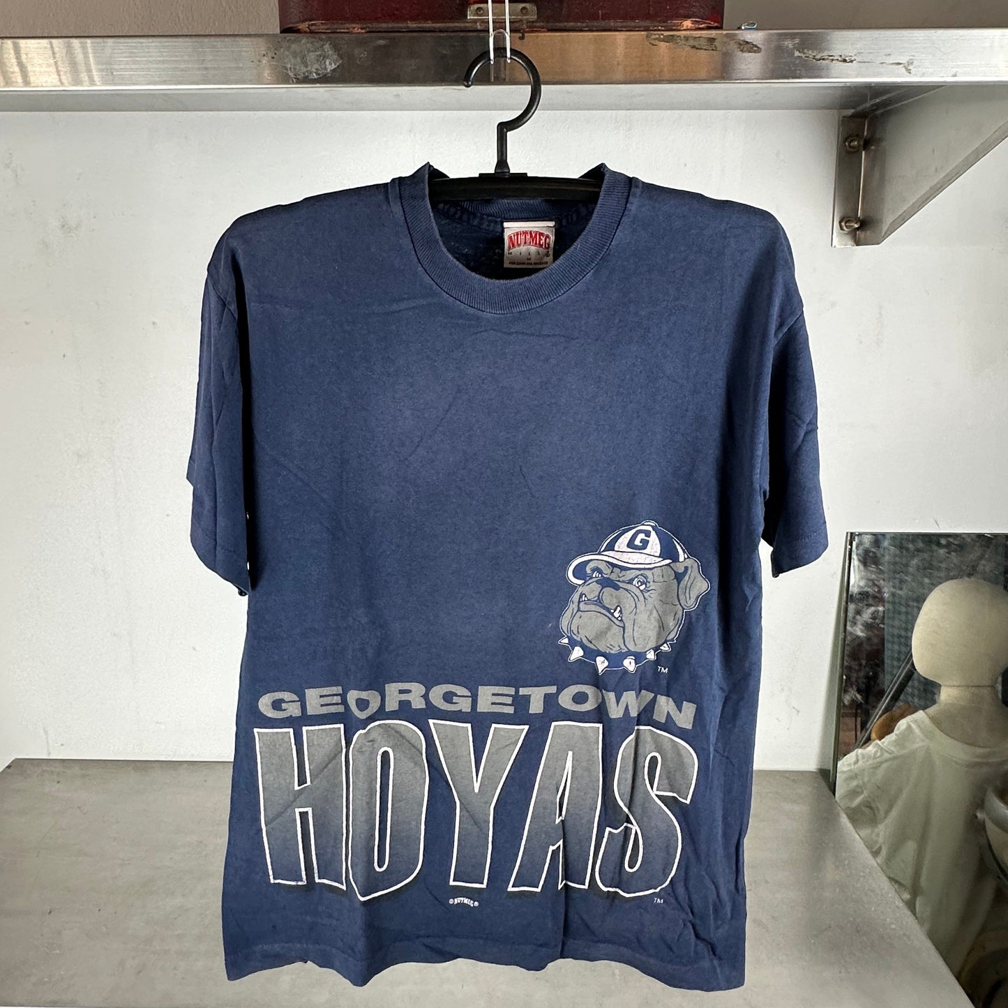Vintage 90s Georgetown Hoyas Double Sided NCAA Nutmeg T-shirt