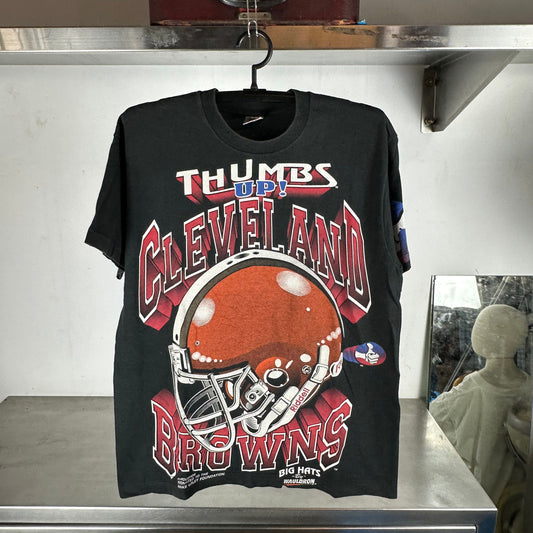 Vintage 90s Cleveland Browns NFL Thumbs Up! Wauldron T-Shirt