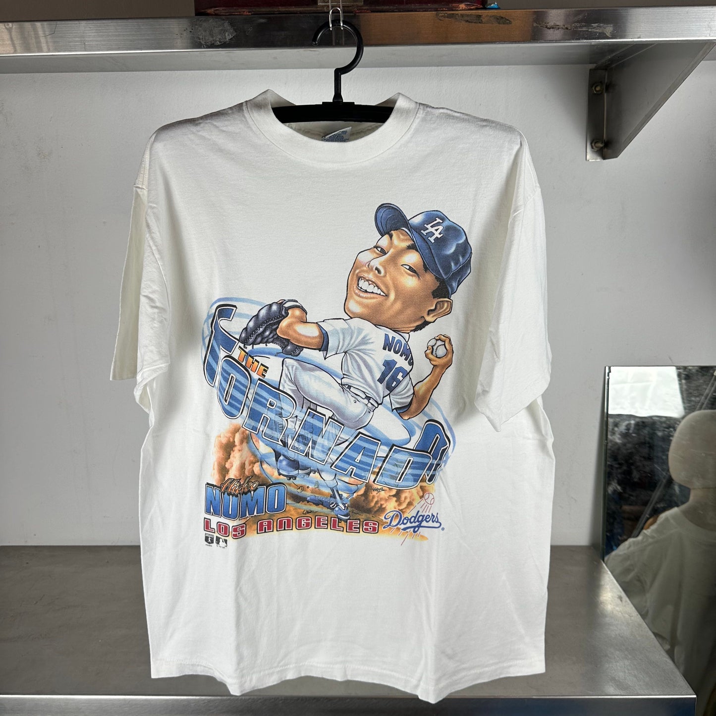 Vintage 1995 Hideo Nomo The Tornado MLB Caricature XL T-Shirt
