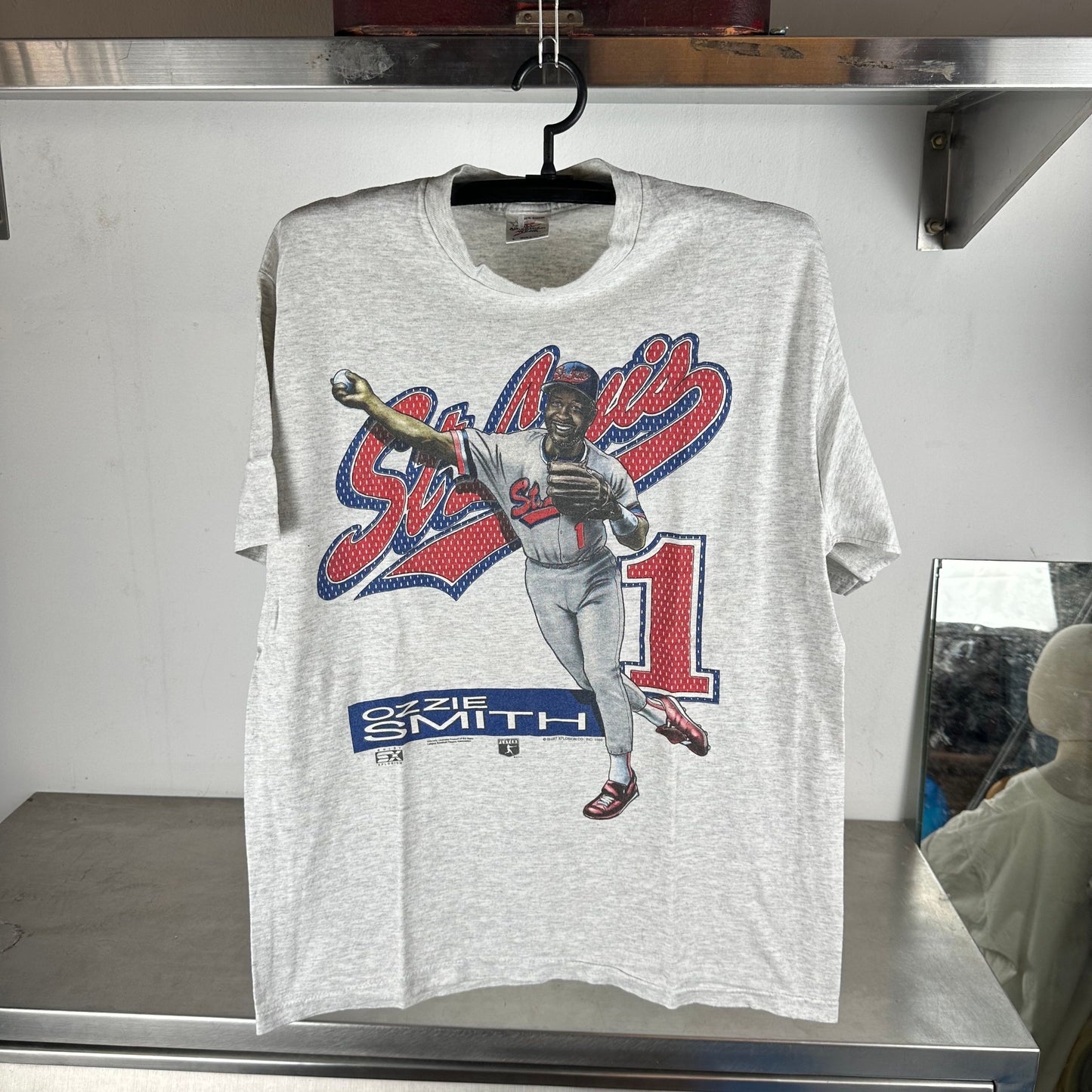 Vintage 1996 Ozzie Smith St. Louis Cardinals MLB Caricature T-Shirt