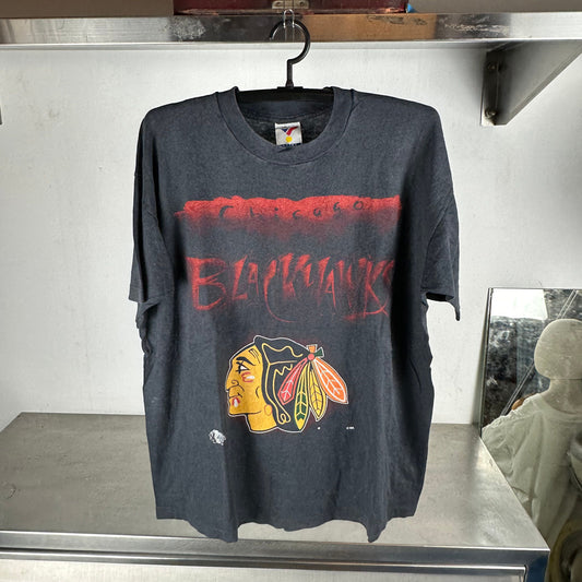 Vintage 90s Chicago Blackhawks Hockey NHL Graphic XL T-Shirt