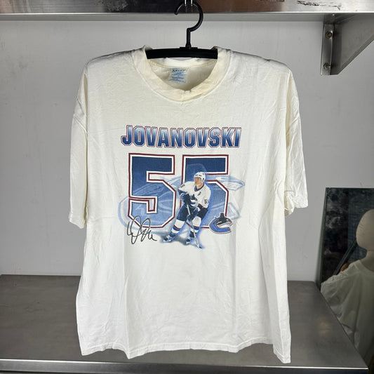 Vintage 2000s Ed Jovanovski Vancouver Canucks NHL XL T-Shirt