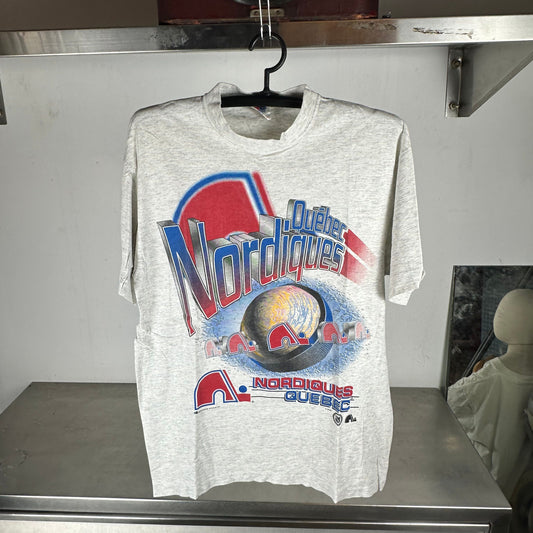 Vintage 90s Quebec Nordiques NHL Bulletin Athletic Graphic T-Shirt