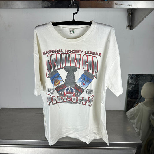 Vintage 1994 NHL Playoffs Vancouver Canucks VS New York Rangers T-Shirt