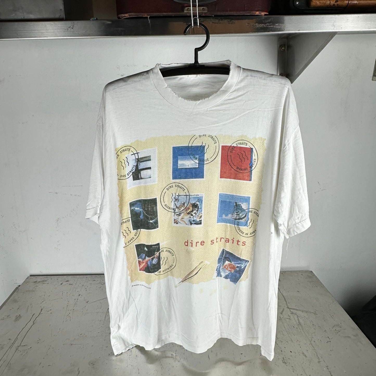 Vintage 1992 Dire Straits On Every Street European Tour Band T-shirt