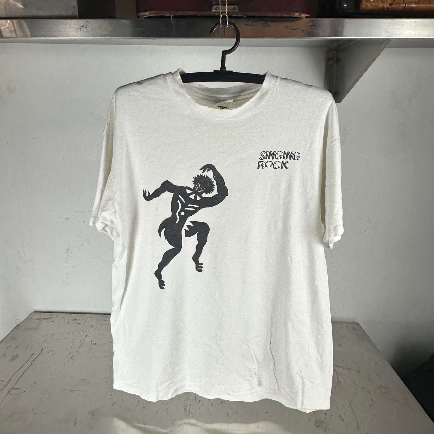 Vintage 90s Singing Rock Artwork Double Sided T-shirt