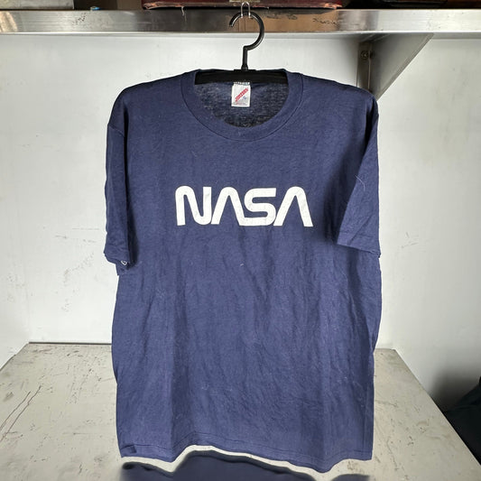 Vintage 80s NASA Logo Graphic Large T-shirt