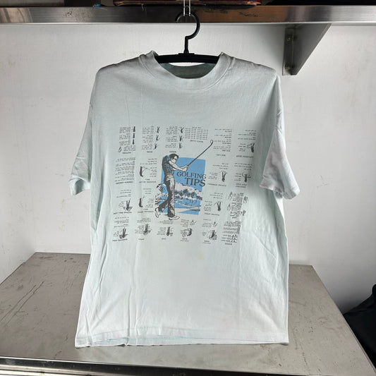Vintage 90s Golfing Tips Artwork Graphic T-shirt