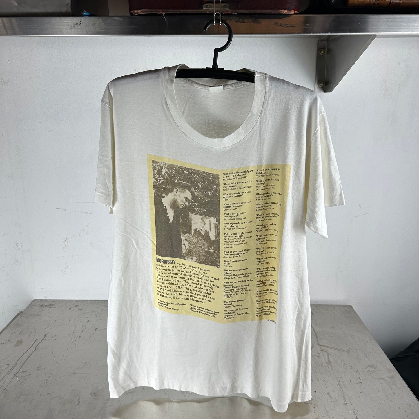 Vintage 1991 Morrissey The Smiths Interview Graphic Large T-shirt