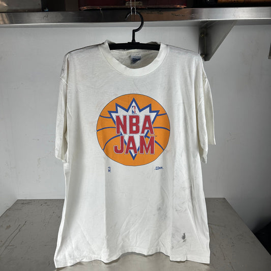 Vintage 90s NBA Jam Video Game Salem Sportswear Graphic Promo T-shirt