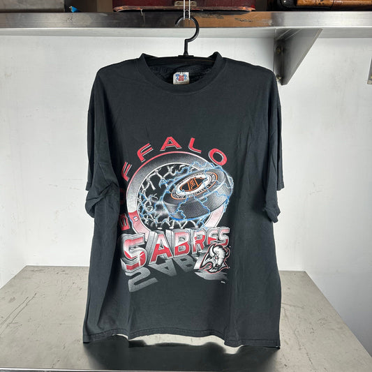 Vintage 90s Buffalo Sabres NHL Lightning Graphic XL T-shirt