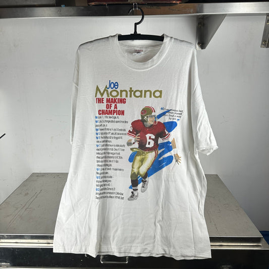 Vintage 1997 Joe Montana 49ers The Making of a Champion NFL T-shirt