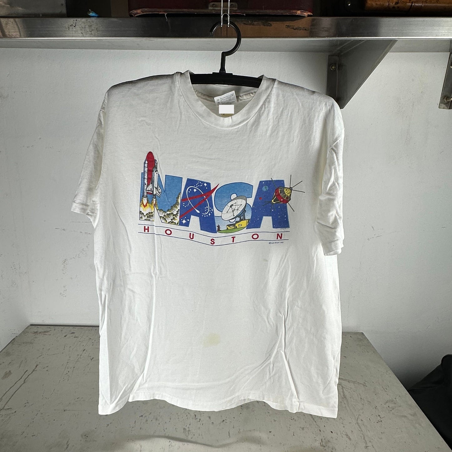 Vintage 1991 NASA Houston Logo Space Artwork T-shirt