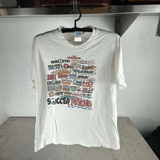 Vintage 1996 I'm A Full On Ballistic Soccer Psycho Artwork T-shirt