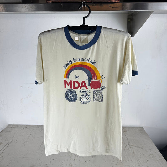 Vintage 1979 Dancing For A Pot of Gold For MDA Ringer T-shirt