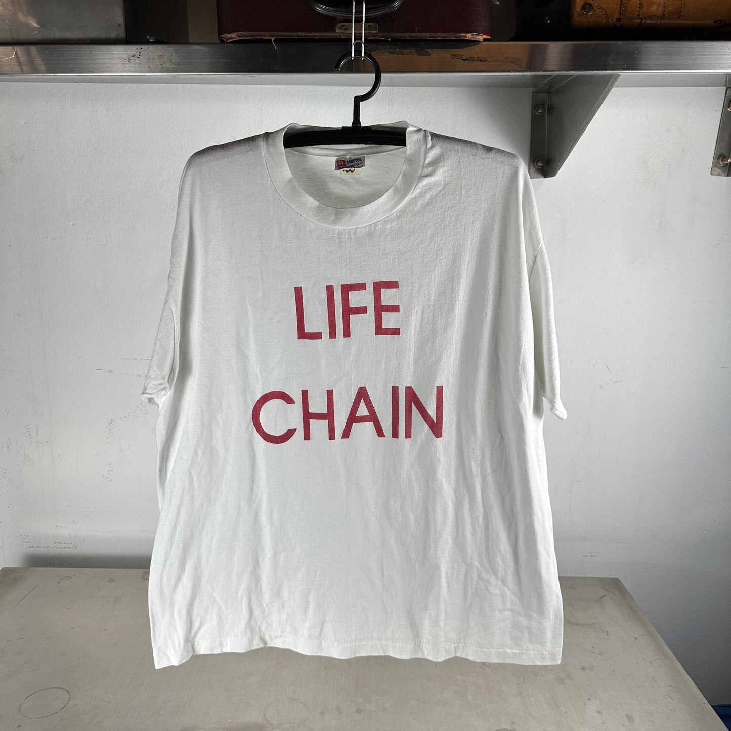 Vintage 1980s/90s Life Chain Typography T-shirt