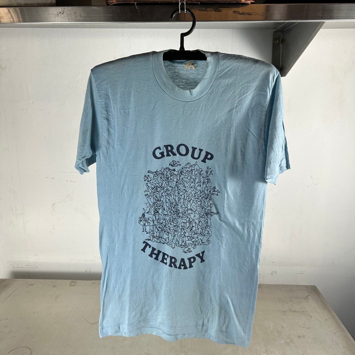Vintage 70s Group Therapy Orgy Sex Graphic T-shirt