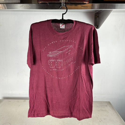 Vintage 1991 Joy Power Products Isolation Damper Condenser T-shirt
