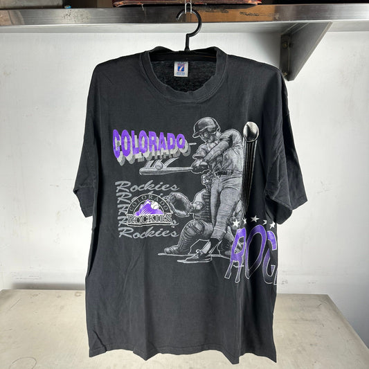 Vintage 1991 Colorado Rockies Wraparound All Over Print MLB AOP T-shirt