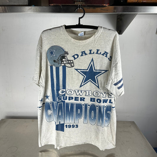 Vintage 1993 Dallas Cowboys NFL Super Bowl Champions Salem Sportswear T-shirt