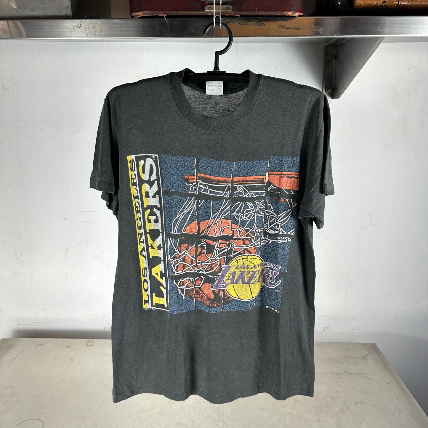 Vintage 1991 Los Angeles Lakers NBA Double Sided Graphic T-shirt